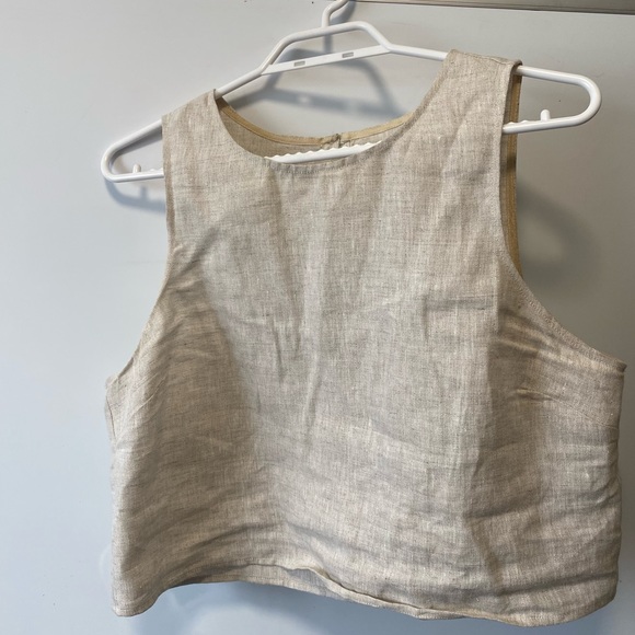 REFORMATION JACINTA LINEN TOP - Picture 4 of 6